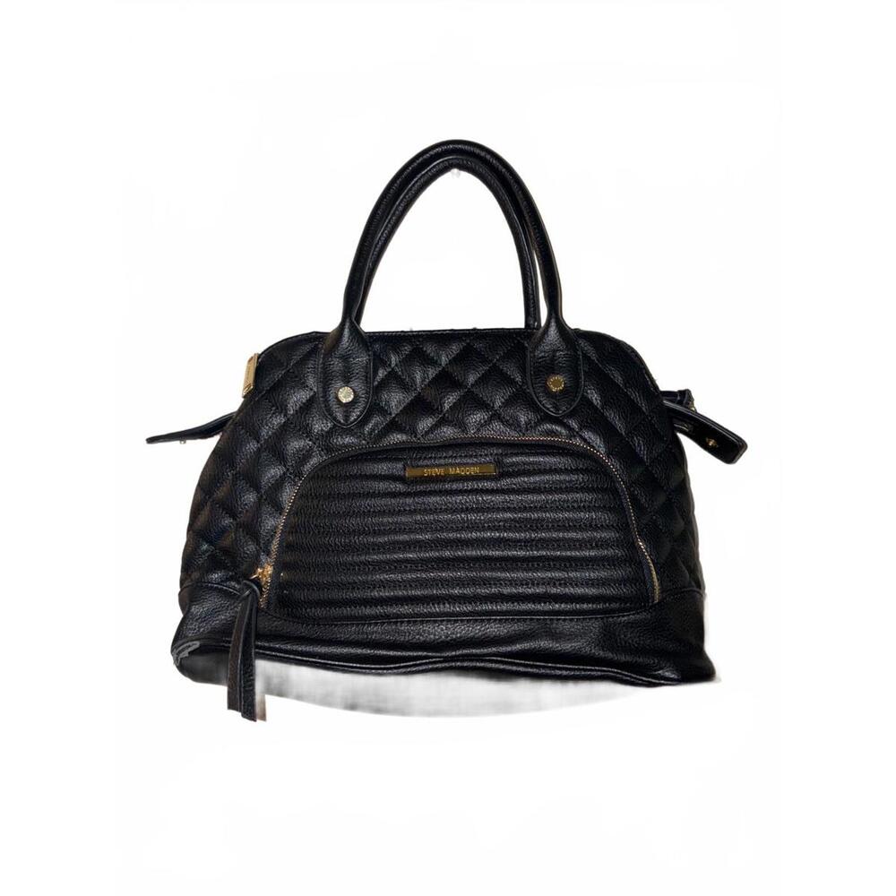 Steve Madden Black Quilted Leather‎ Handbag